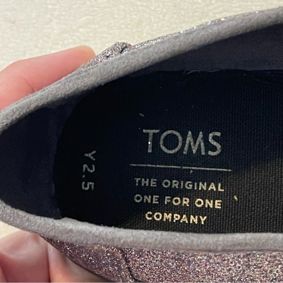 Tom’s girls multicolored glitter classic slip on loafers - Picture 6 of 8